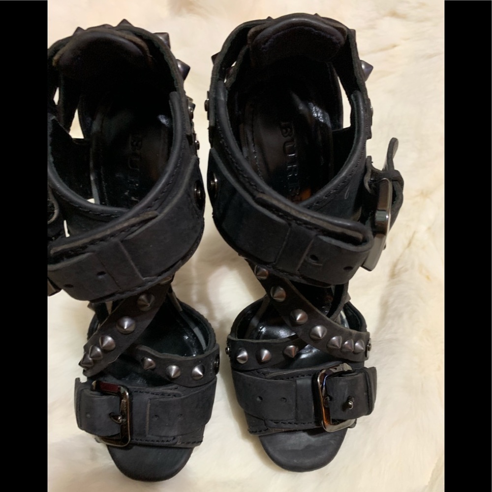 Burberry Open toe ankle strap heels